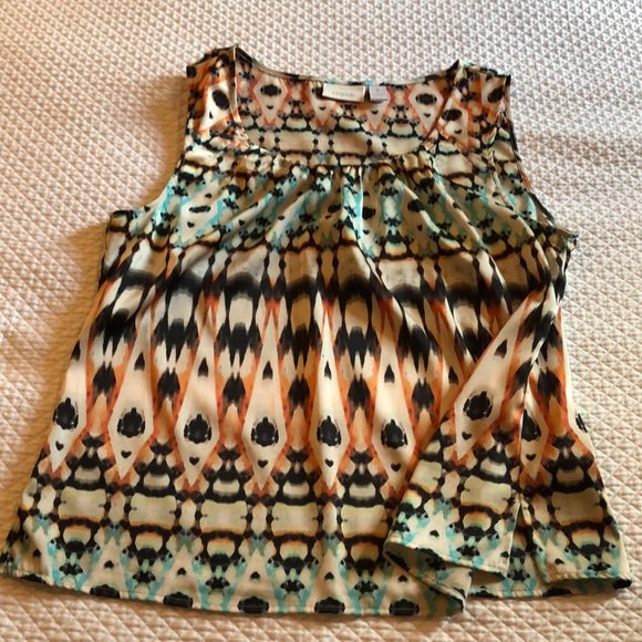 Chico’s Size2 Pleated Neckline Tank - Picture 7 of 7